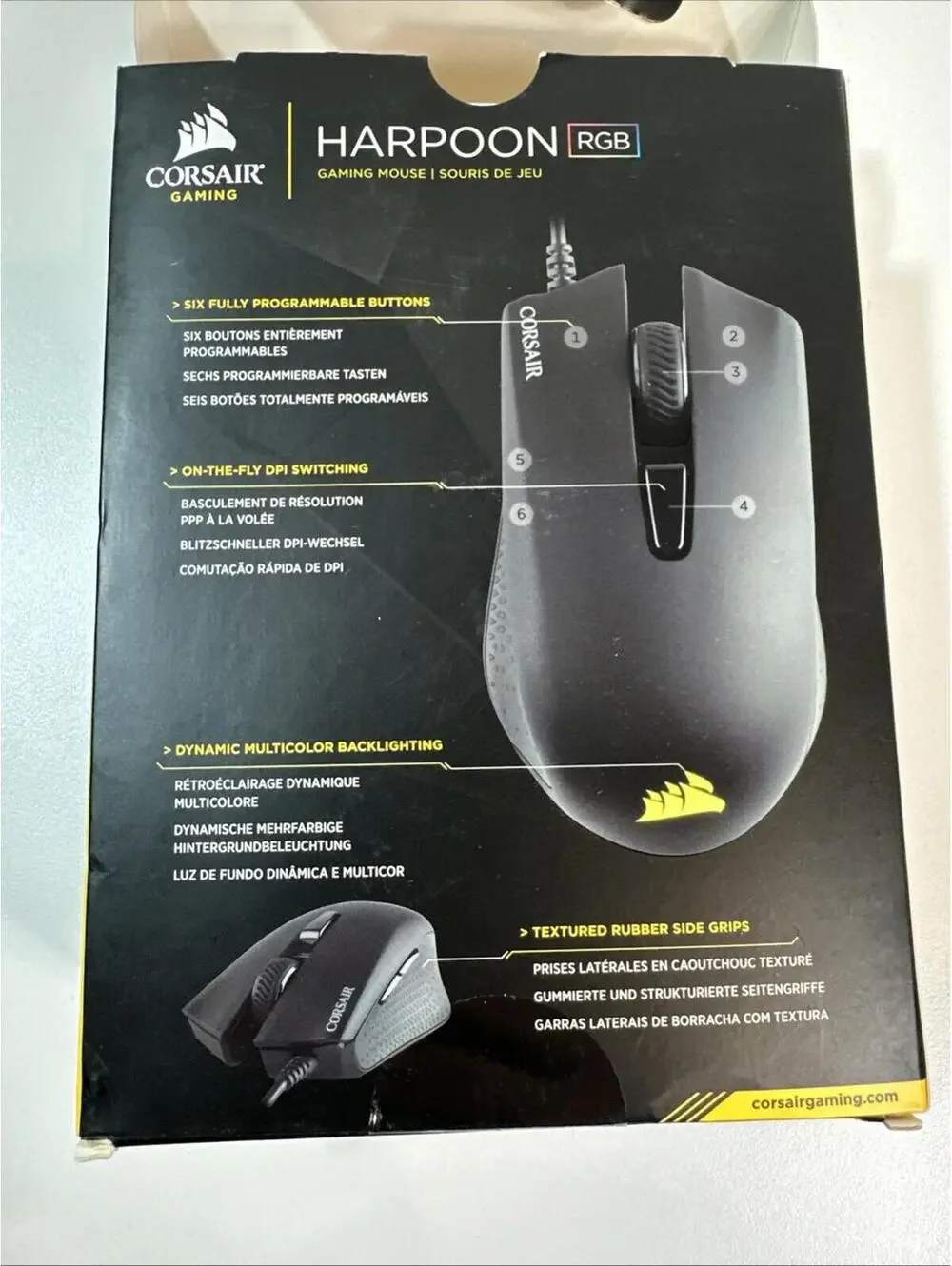 NEW SEALED Corsair HARPOON RGB FPS/MOBA Gaming Mouse 85 Gram Six Button WIRED